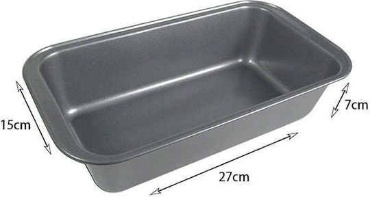Sidirela Non-stick Aluminum Cake Baking Pan Noir 28x15x6.5cm