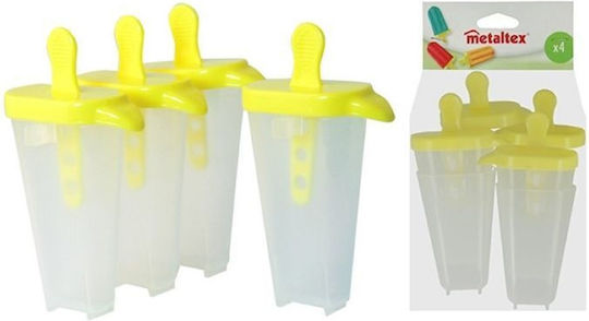 Metaltex No Coating Plastic Ice Cream & Ice Lolly Baking Pan 4pcs