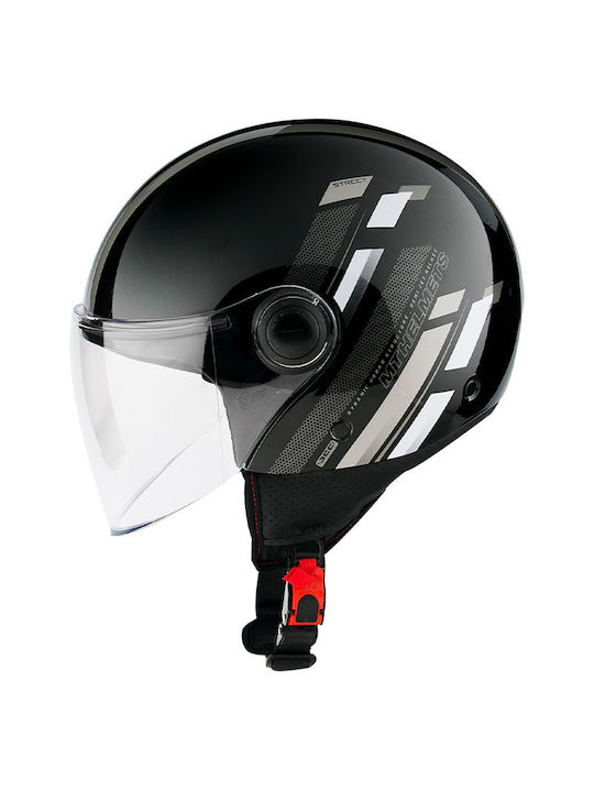 MT Scope D2 Black / Grey Gloss Motorradhelm Jet ECE 22.05 950gr