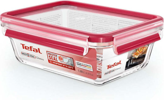 Tefal Microwave Glass Lunch Box Masterseal Transparent 1300ml