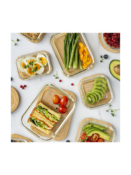 Nava Microwave Glass Lunch Box Transparent 1500ml