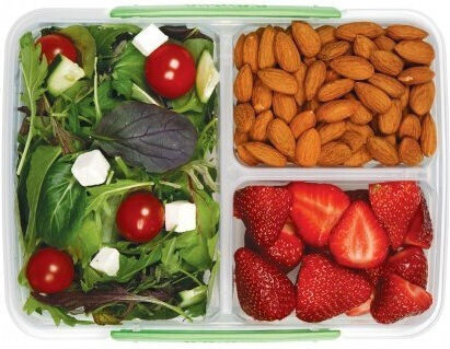 Sistema Plastic Lunch Box Split Blue 820ml