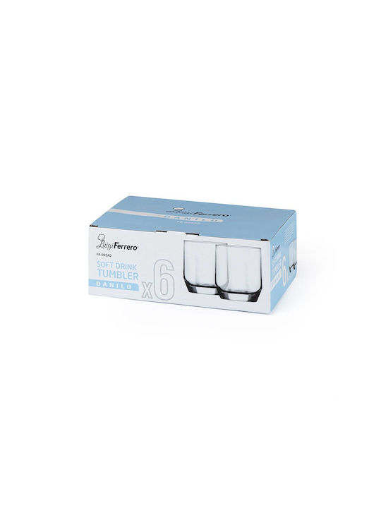 Luigi Ferrero Set Gläser Whiskey / Cocktail/Trinken aus Glas 215ml 6Stück