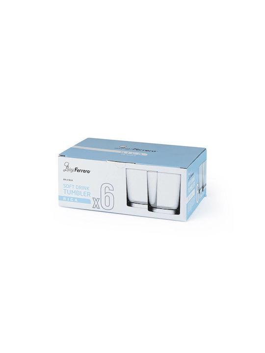 Luigi Ferrero Set Gläser Whiskey / Cocktail/Trinken aus Glas 280ml 6Stück