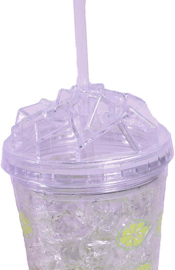 SP Souliotis Pahar pentru apa din Plastic în Culoarea Verde cu pai 450ml SP Souliotis Pahar pentru apa din Plastic în Culoarea Verde cu pai 450ml