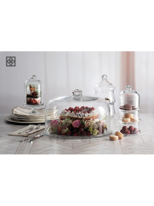 Espiel Glass Dessert Tower Stand with 3 Tiers Villa Patisserie Transparent
