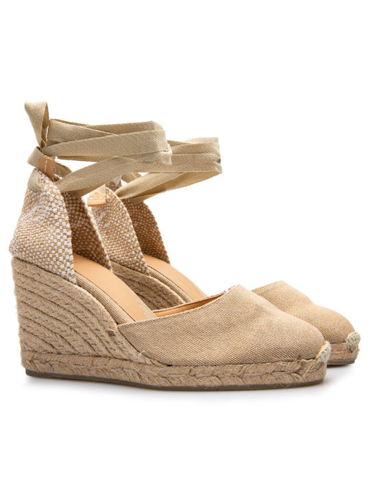 Castaner Carina Women's Fabric Platform Espadrilles Sand