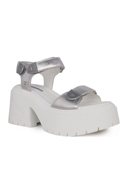 Windsor Smith Confetti Leather Silver Sandals