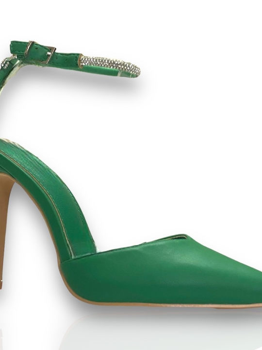 Famous Shoes Green Heels with Strap