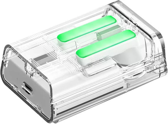 Joyroom JR-TC1 LED Lights Ohrstöpsel Bluetooth-Freisprecheinrichtung Kopfhörer mit Ladeetui Weiß