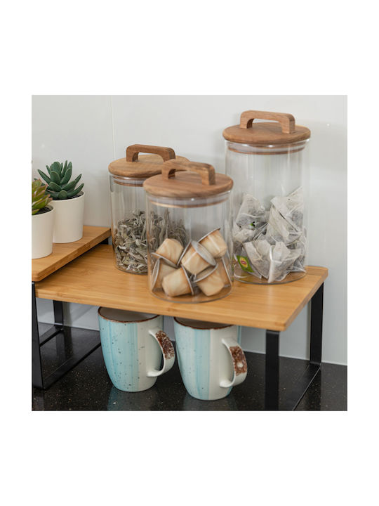 Estia ALLURE Vase General Use with Lid Glass Transparent 1000ml