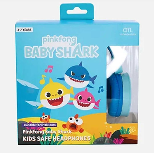 Celly Baby Shark Wired On Ear Headphones Blue