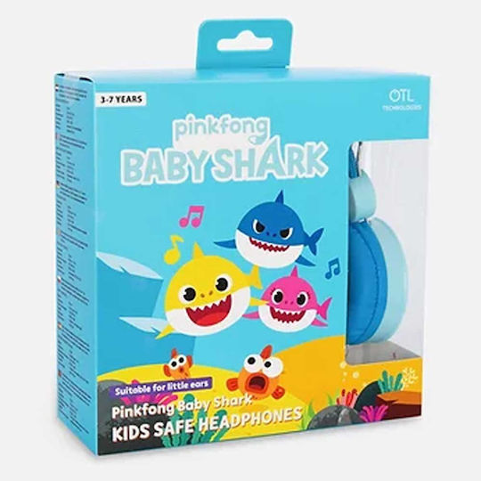 Celly Baby Shark Wired On Ear Headphones Blue