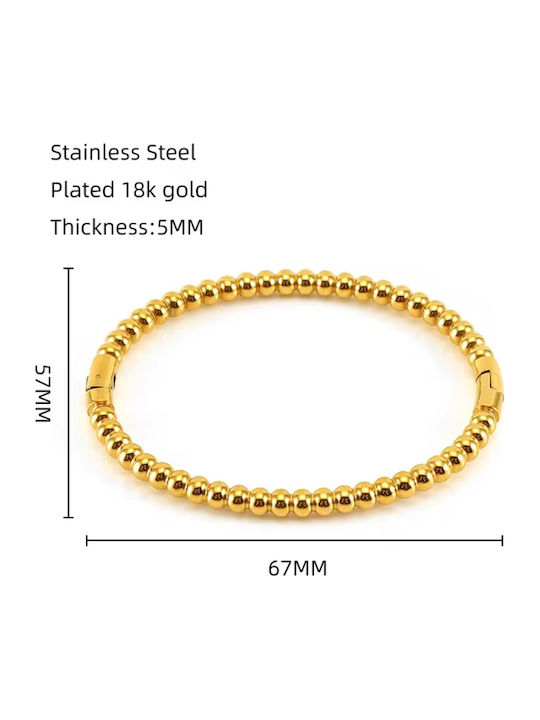 Bode Women's Bracelet Handcuffs made of Steel Gold Plated