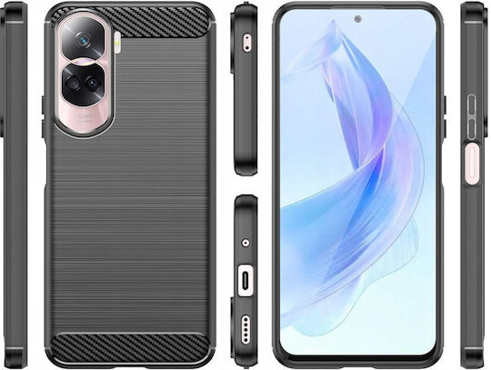 Spacecase Carbon Back Cover Silicon Negru (Honor 90 Lite - Onoare 90 Lite)