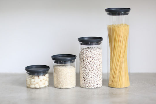 Brabantia Ваза За Обща Употреба С Капак Стъклена Сива 600ml