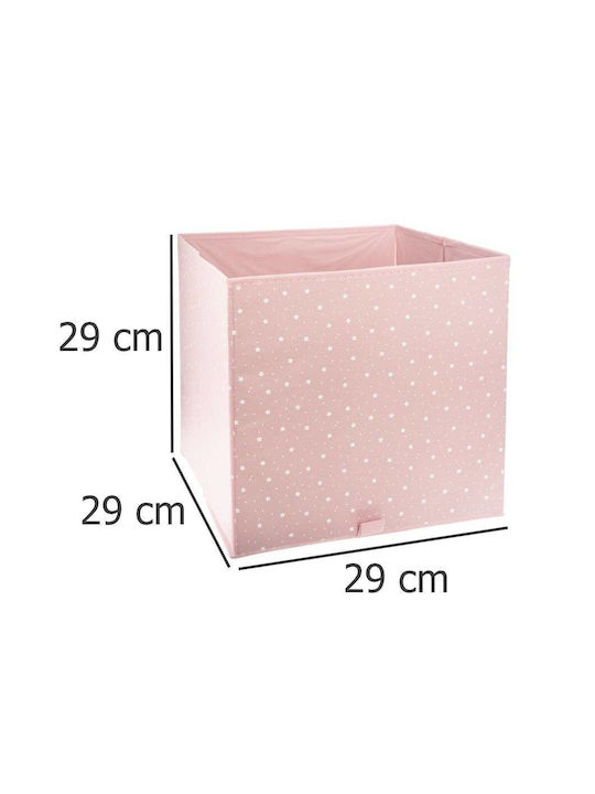 Atmosphera Fabric Storage Box Pink 29x29x29cm