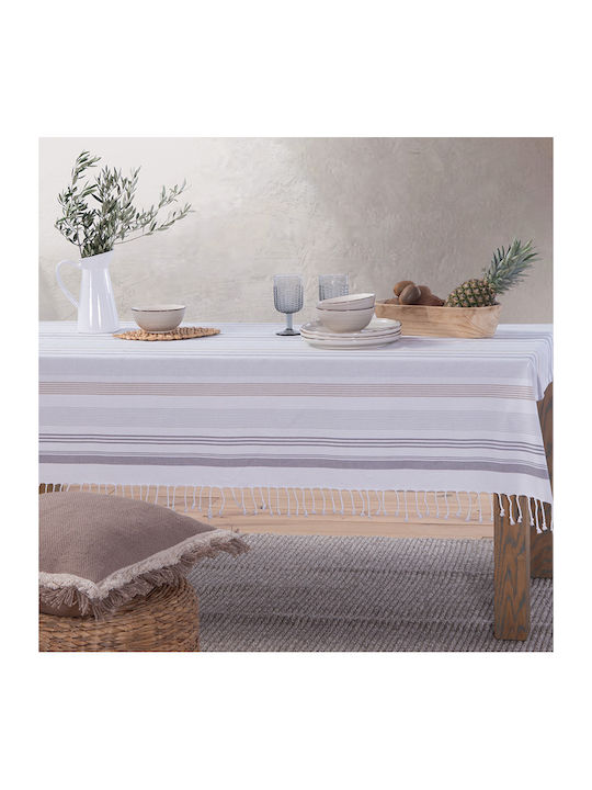 Nef-Nef Homeware Tablecloth Cotton Canfield Grey 140x140cm