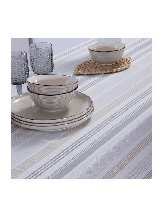 Nef-Nef Homeware Tablecloth Cotton Canfield Grey 140x180cm