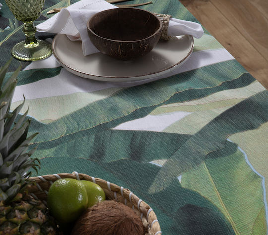 Nef-Nef Homeware Τραπεζομάντηλο Βαμβακερό Tropicana Green 140x240εκ.