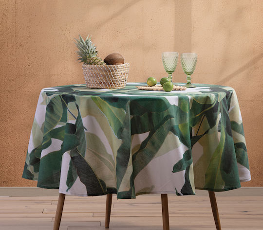 Nef-Nef Homeware Τραπεζομάντηλο Βαμβακερό Tropicana Green 140x240εκ.