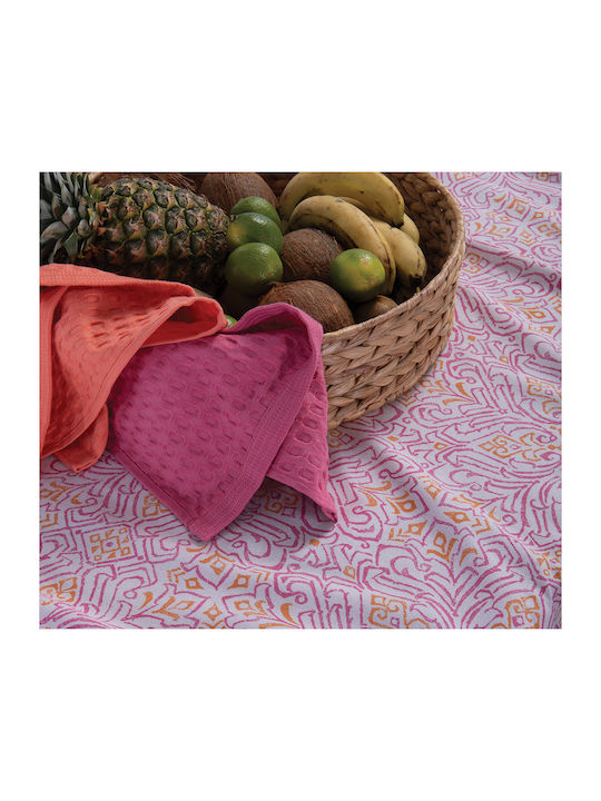 Nef-Nef Homeware Τραπεζομάντηλο Roman Fuchsia 140x140εκ.
