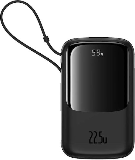 Baseus Qpow Pro+ Power Bank 10000mAh 22.5W με Θύρα USB-A και Θύρα USB-C Power Delivery Μαύρο