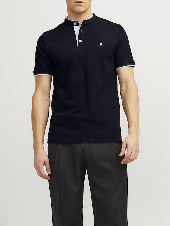 Jack & Jones Bluza pentru bărbați cu mâneci scurte Polo Dark Navy