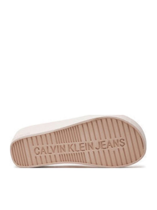 Frauen Flip Flops mit Plattform in Rosa Farbe
