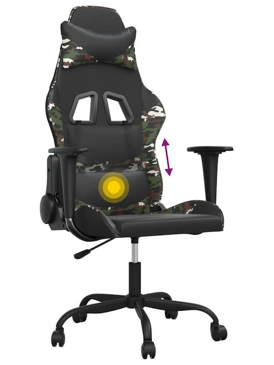 vidaXL 345410 Gaming Chair with Adjustable Arms Army Green