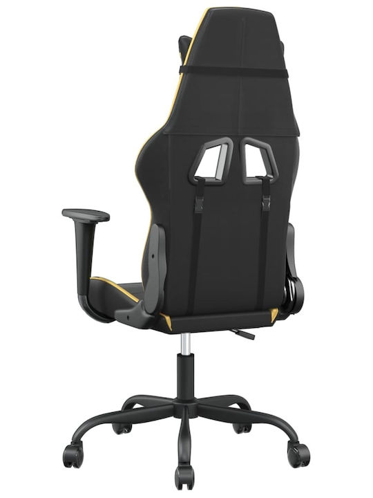 vidaXL 3143643 Gaming Stuhl mit verstellbaren Armlehnen Black / Gold