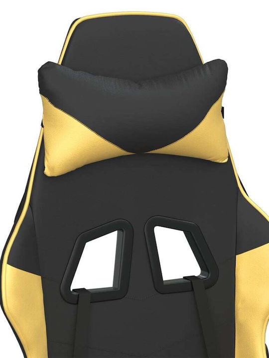 vidaXL 3143643 Gaming Stuhl mit verstellbaren Armlehnen Black / Gold