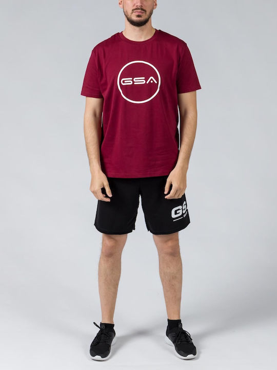 GSA T-shirt Bărbătesc cu Mânecă Scurtă BORDO