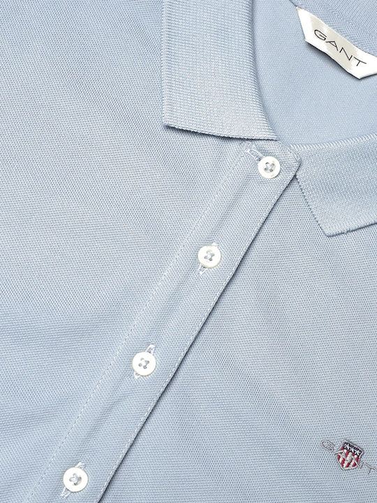 Women's Polo Blouse Short Sleeve Blue