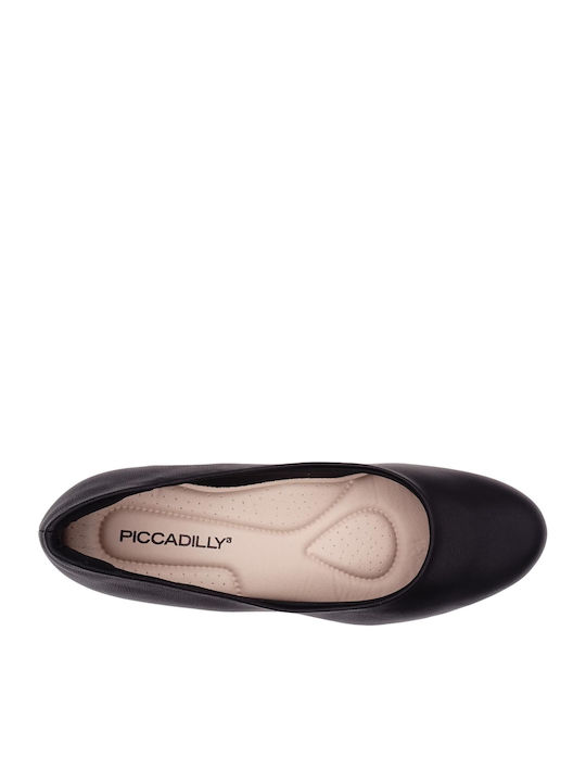Anatomic Leather Black Medium Heels