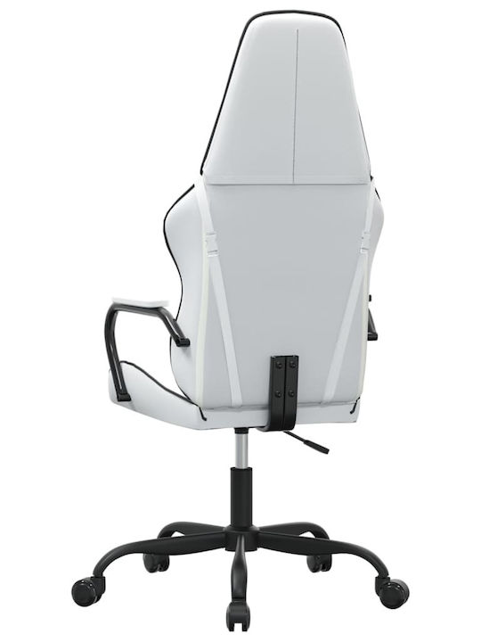 vidaXL 3143796 Scaun Gaming Din piele ecologică Alb / Negru