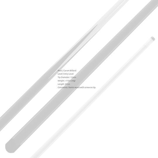Nir Italia Ramin 91 Scurt Tac De Biliard American O Unitate 91cm