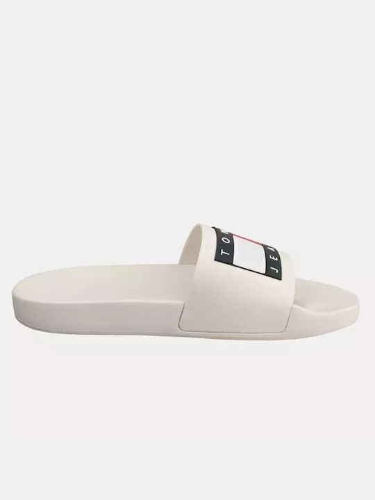 Tommy Hilfiger Men's Slides White