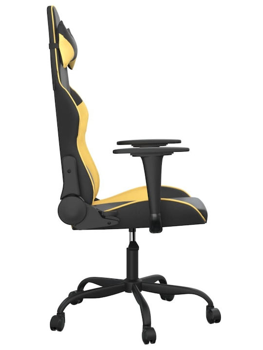 vidaXL 345401 Gaming Stuhl mit verstellbaren Armlehnen Black / Gold