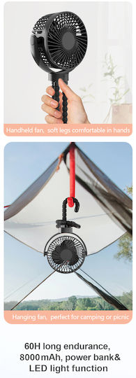 Yuhua Ventilator USB 7W Schwarzes