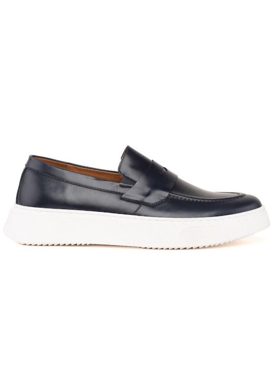 Men's Leather Loafers Blue