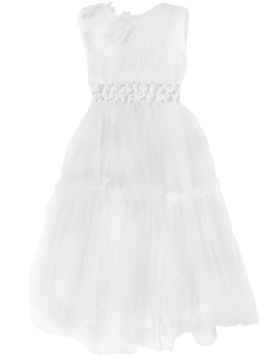 Rochie pentru Copii Fără mâneci Din tul Floral Roz