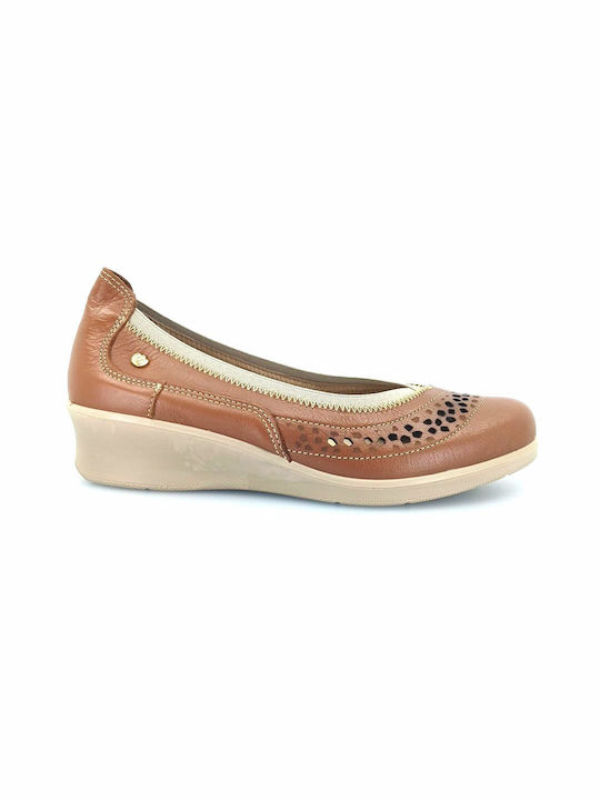 Laura Azana Anatomic Leather Ballerinas Tabac Brown