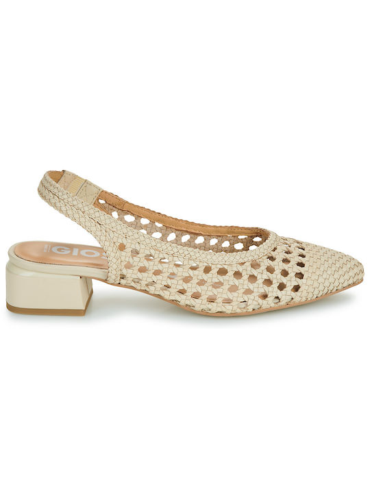 Gioseppo Leather Ballerinas Beige