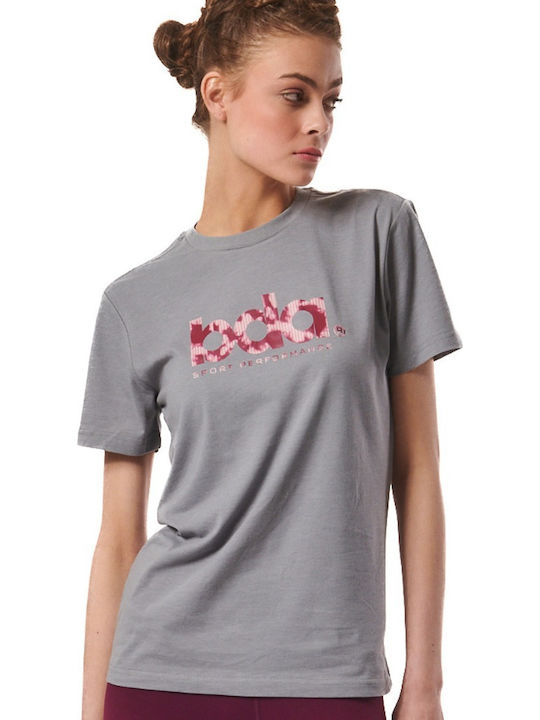 Essential Branded Γυναικείο Αθλητικό T-shirt Silver Grey