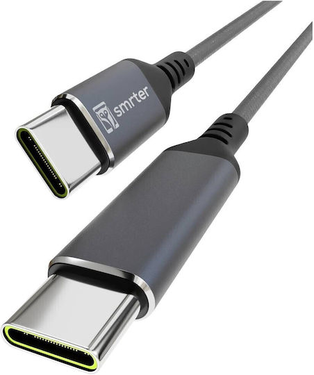 Smrter USB 2.0 Cable USB-C male - USB-C 100W PD Μαύρο 1m Smrter_SPEEDY100_M_AT