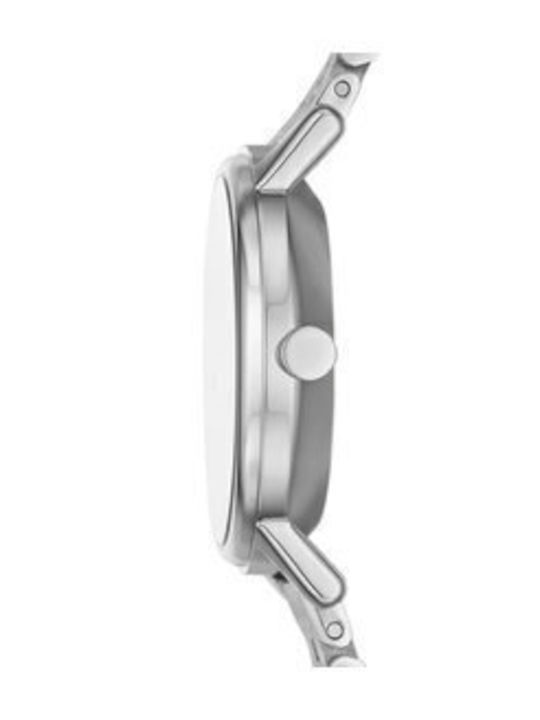 Kuppel Lille Ceas Dama 32mm Baterie Cu Brățară Din Oțel Inoxidabil Argintiu/Albastru