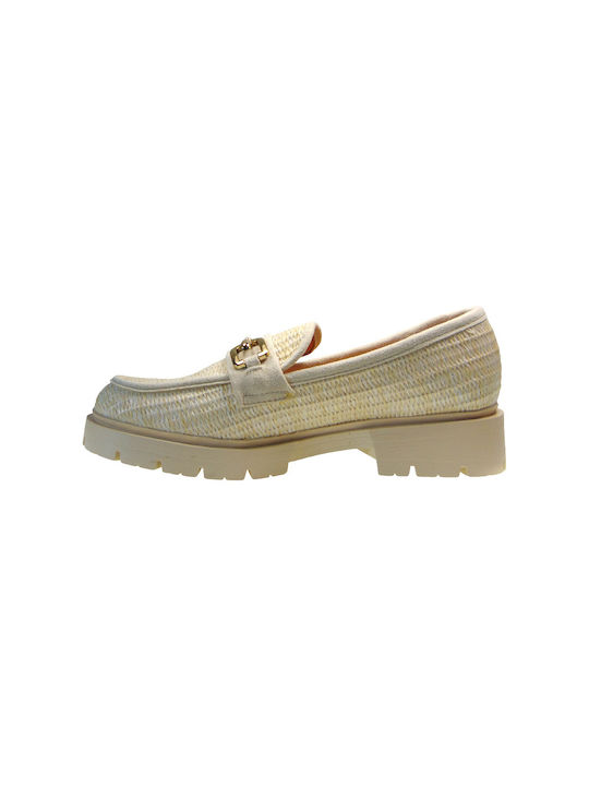 Alta Moda Women's Moccasins in Beige Color