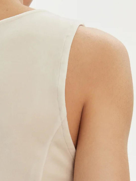 Women's Corset Top Sleeveless Beige