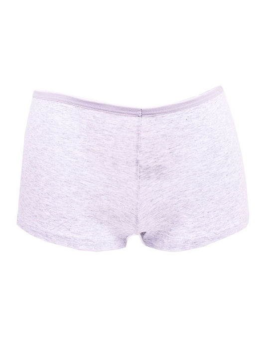 Damen Baumwoll-Boxershorts Grau Grau